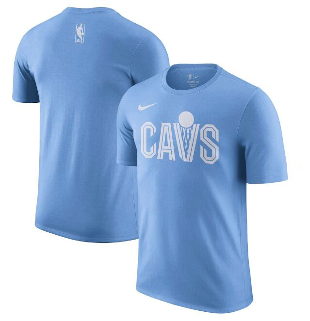 Men's Cleveland Cavaliers Blue 2024/25 City Edition Essential Logo T-Shirt Men's Cleveland Cavaliers Blue 2024/25 City Edition Essential Logo T-Shirt